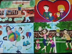 Ребята из Прохоровского района нарисовали свои дружные семьи для участия в конкурсе ДЮЦ