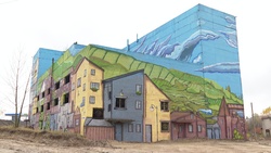 Новая работа на фасаде здания в Белгороде появилась в рамках проекта «Городской пейзаж»