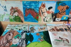 Конкурс детских рисунков «Животные во время Великой Отечественной войны» прошёл в Прохоровском ДЮЦ