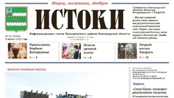 Газета «Истоки» №14 от 3 апреля 2026 года