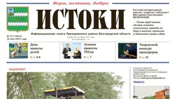 Газета «Истоки» №22 от 30 мая 2025 года